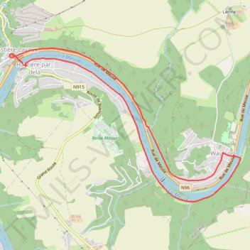 Itinéraire HASTIERE - Promenade des rochers, distance, dénivelé, altitude, carte, profil, trace GPS