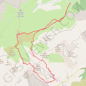 Itinéraire Pointe Blanche, distance, dénivelé, altitude, carte, profil, trace GPS
