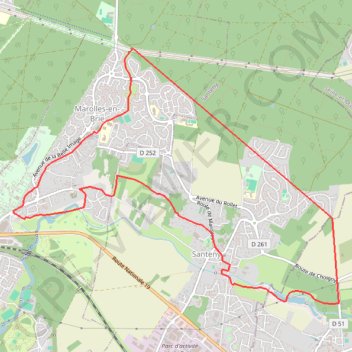 Itinéraire Etangs_servon, distance, dénivelé, altitude, carte, profil, trace GPS