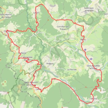 Itinéraire Trièves sud, distance, dénivelé, altitude, carte, profil, trace GPS