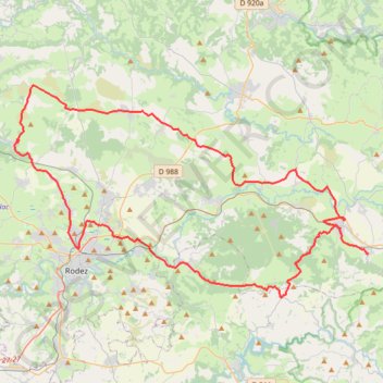 Itinéraire Circuit de Salles-la-Source - Séverac-l'Église, distance, dénivelé, altitude, carte, profil, trace GPS