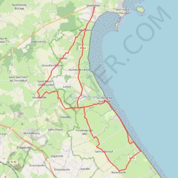 Itinéraire 1 - VDSC Route 45km, distance, dénivelé, altitude, carte, profil, trace GPS