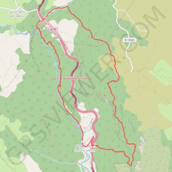 Itinéraire Le Pas de l'Escalette, distance, dénivelé, altitude, carte, profil, trace GPS