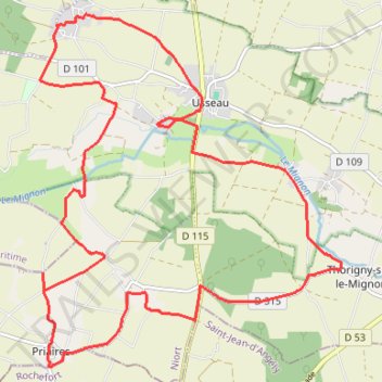 Itinéraire Circuit Cyclable 10 - Marais poitevin des Deux-Sèvres, distance, dénivelé, altitude, carte, profil, trace GPS