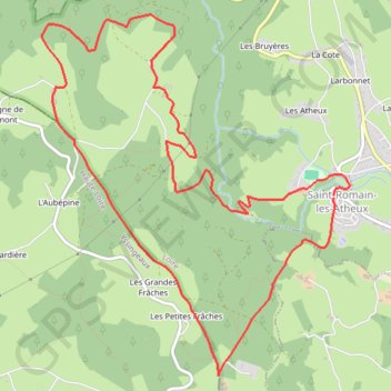 Itinéraire G.R Saint-Romain-les-Atheux-17749980, distance, dénivelé, altitude, carte, profil, trace GPS
