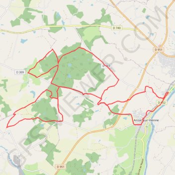 Itinéraire Sortie à vélo l'après-midi, distance, dénivelé, altitude, carte, profil, trace GPS