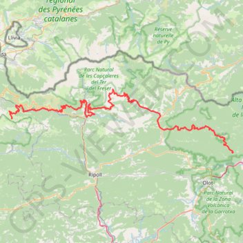 Itinéraire Pyrenees2, distance, dénivelé, altitude, carte, profil, trace GPS