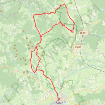 Itinéraire Croix de Savigny - Croix des Chataigniers, distance, dénivelé, altitude, carte, profil, trace GPS