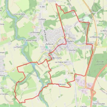 Itinéraire Des menhirs aux vaux Garou, distance, dénivelé, altitude, carte, profil, trace GPS