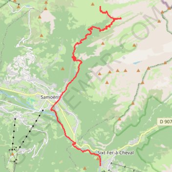 Itinéraire Via Alpina - Refuge Tornay-Bostan > Salvagny, distance, dénivelé, altitude, carte, profil, trace GPS