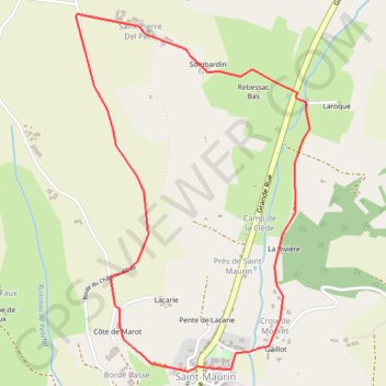 Itinéraire Rando Saint Maurin, distance, dénivelé, altitude, carte, profil, trace GPS
