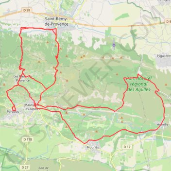 Itinéraire Paradou-Paradou, distance, dénivelé, altitude, carte, profil, trace GPS