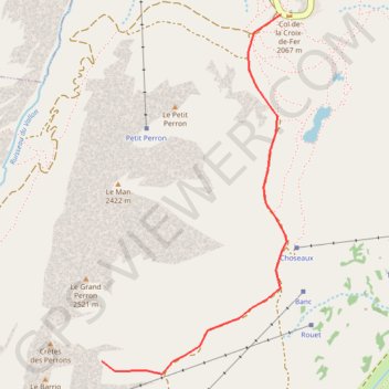 Itinéraire Barrioz, distance, dénivelé, altitude, carte, profil, trace GPS