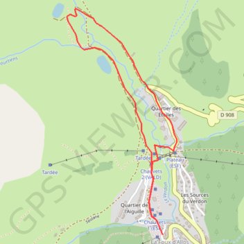 Itinéraire Les sources du Verdon, distance, dénivelé, altitude, carte, profil, trace GPS