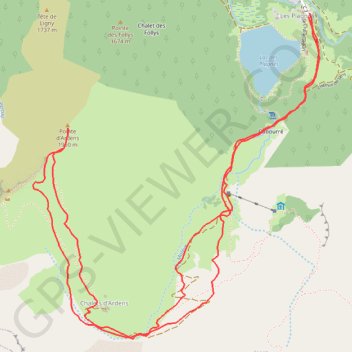 Itinéraire Pointe d'ardens - Chablais, distance, dénivelé, altitude, carte, profil, trace GPS