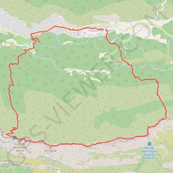 Itinéraire Sainte-Victoire, distance, dénivelé, altitude, carte, profil, trace GPS