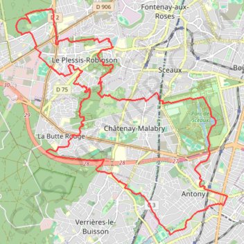 Itinéraire Le ru des Godets et le ru d'Aulnay, distance, dénivelé, altitude, carte, profil, trace GPS