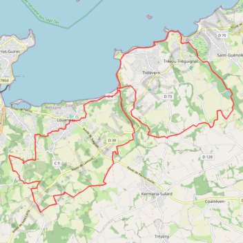 Itinéraire Boucle Louannec-Trestel, distance, dénivelé, altitude, carte, profil, trace GPS