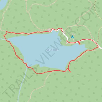 Itinéraire Tour du Lac Castor, distance, dénivelé, altitude, carte, profil, trace GPS