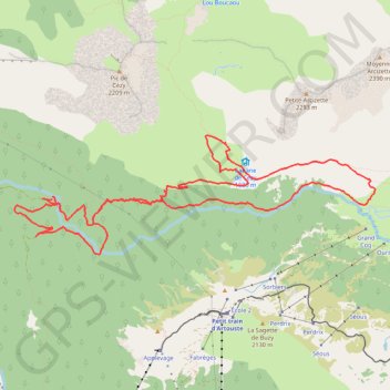Itinéraire Cabanes de Cezy, distance, dénivelé, altitude, carte, profil, trace GPS