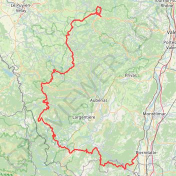 Itinéraire GTA StAgreve_Lac Devesset_Les Estables, distance, dénivelé, altitude, carte, profil, trace GPS