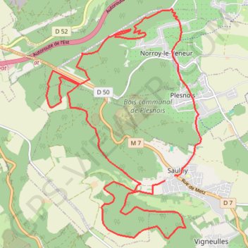 Itinéraire Balade de la Sab Nord, distance, dénivelé, altitude, carte, profil, trace GPS