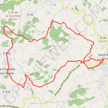 Itinéraire Croisée des Monts du Lyonnais - Saint-Martin en Haut, distance, dénivelé, altitude, carte, profil, trace GPS