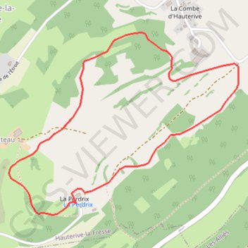 Itinéraire La Perdrix - Hauterive-la-Fresse, distance, dénivelé, altitude, carte, profil, trace GPS