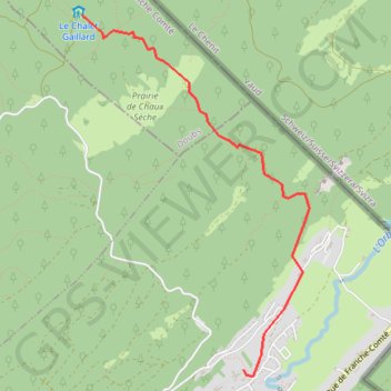 Itinéraire Chalet Gaillard, distance, dénivelé, altitude, carte, profil, trace GPS