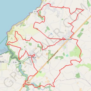 Itinéraire Circuit de Planguenoual, distance, dénivelé, altitude, carte, profil, trace GPS