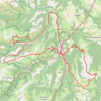 Itinéraire Massiac et les plateaux - Massiac, distance, dénivelé, altitude, carte, profil, trace GPS