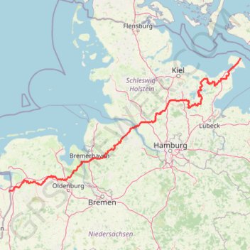 Itinéraire TET-Germany-Section1-20200619, distance, dénivelé, altitude, carte, profil, trace GPS