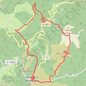 Itinéraire Mont Cayroux - Ferrals-les-Montagnes, distance, dénivelé, altitude, carte, profil, trace GPS