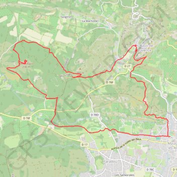 Itinéraire Maussane - Mont Paon, distance, dénivelé, altitude, carte, profil, trace GPS