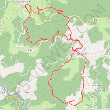 Itinéraire Autour de Saint Julien Labrousse, distance, dénivelé, altitude, carte, profil, trace GPS