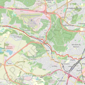 Itinéraire De Massy-Verrières à Jouy-en-Josas, distance, dénivelé, altitude, carte, profil, trace GPS