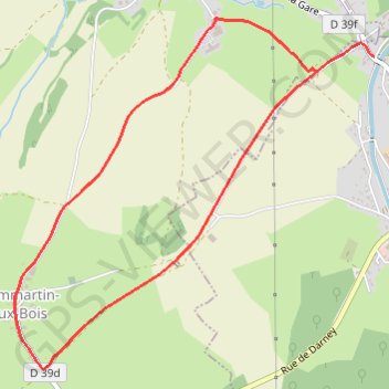 Itinéraire Circuit de Dommartin-aux-Bois, distance, dénivelé, altitude, carte, profil, trace GPS