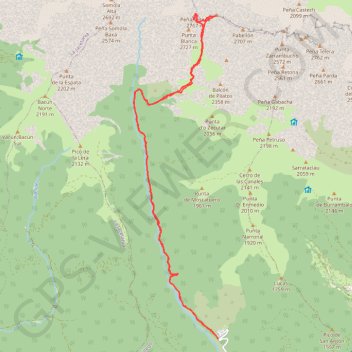 Itinéraire Peña Retona y Puerto Rico depuis Acumuer, distance, dénivelé, altitude, carte, profil, trace GPS