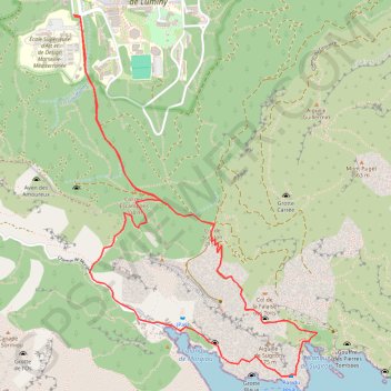 Itinéraire Calanques de Sugiton et de Morgiou, distance, dénivelé, altitude, carte, profil, trace GPS