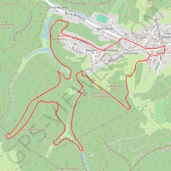 Itinéraire Sentier Soucht, distance, dénivelé, altitude, carte, profil, trace GPS