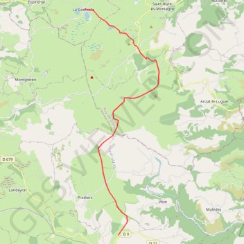 Itinéraire Traversée de Chavanon à la Godivelle, distance, dénivelé, altitude, carte, profil, trace GPS
