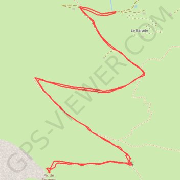 Itinéraire Le Pic Bergons, distance, dénivelé, altitude, carte, profil, trace GPS