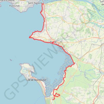 Itinéraire Saint-Brevin-les-Pins - La Barre-de-Monts, distance, dénivelé, altitude, carte, profil, trace GPS