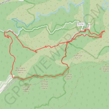 Itinéraire Collobrières - la Chartreuse de la Verne, distance, dénivelé, altitude, carte, profil, trace GPS