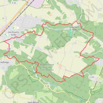 Itinéraire LES ESSARTS LE ROI, distance, dénivelé, altitude, carte, profil, trace GPS