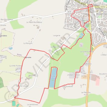 Itinéraire Trace-GPX---fiche-rando-circuit-101-blavon-bedee-2018, distance, dénivelé, altitude, carte, profil, trace GPS
