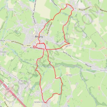 Itinéraire Marche à Cerexhe, distance, dénivelé, altitude, carte, profil, trace GPS