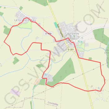 Itinéraire Circuit des lavoirs - Courpalay, distance, dénivelé, altitude, carte, profil, trace GPS