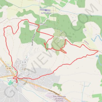 Itinéraire Saint Cannat, distance, dénivelé, altitude, carte, profil, trace GPS