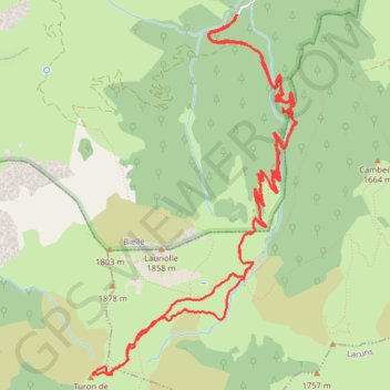 Itinéraire Cabane du Bourdiou d'Aspeigt au Signal du Braca, distance, dénivelé, altitude, carte, profil, trace GPS